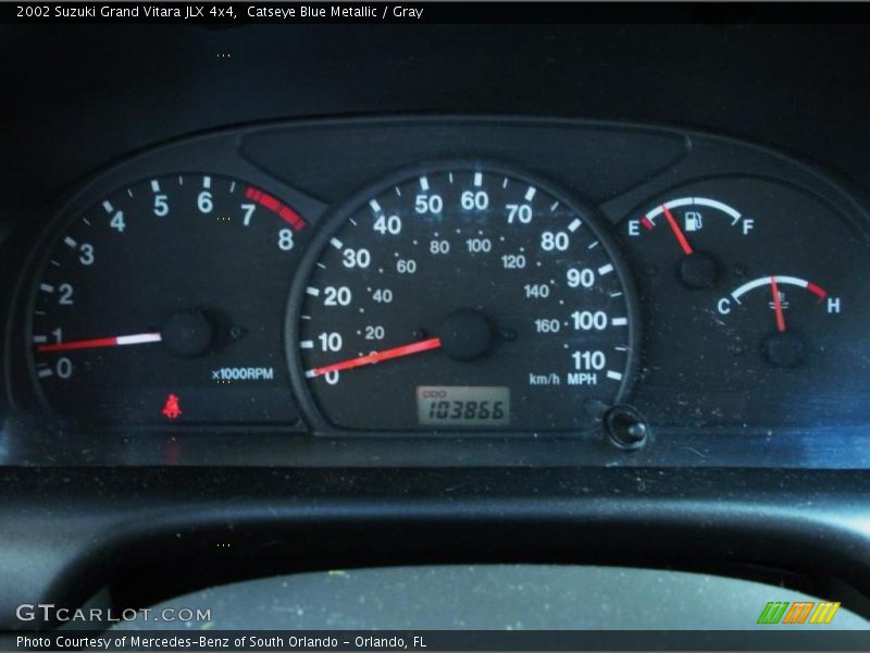  2002 Grand Vitara JLX 4x4 JLX 4x4 Gauges