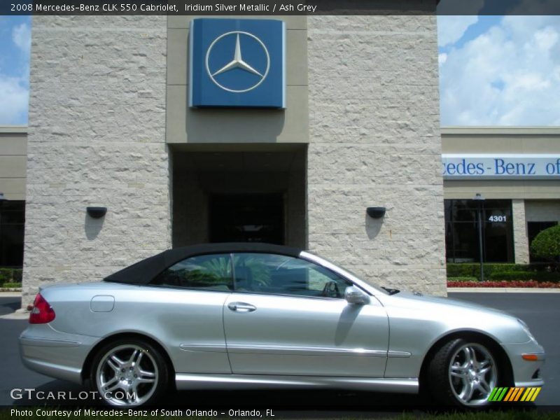 Iridium Silver Metallic / Ash Grey 2008 Mercedes-Benz CLK 550 Cabriolet