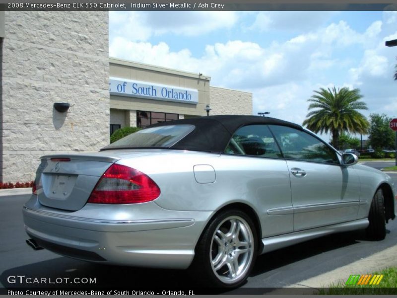 Iridium Silver Metallic / Ash Grey 2008 Mercedes-Benz CLK 550 Cabriolet