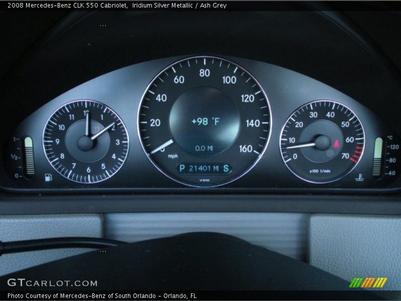  2008 CLK 550 Cabriolet 550 Cabriolet Gauges