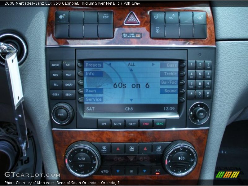 Controls of 2008 CLK 550 Cabriolet