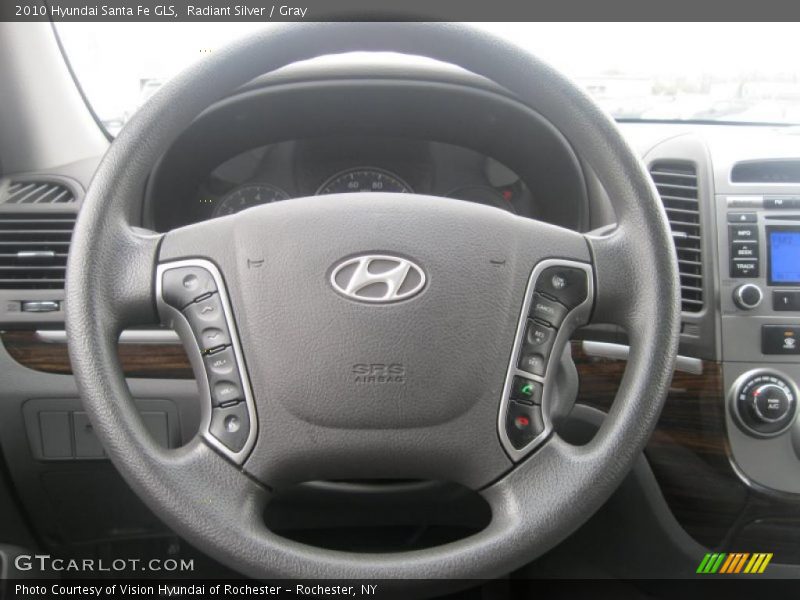 Radiant Silver / Gray 2010 Hyundai Santa Fe GLS