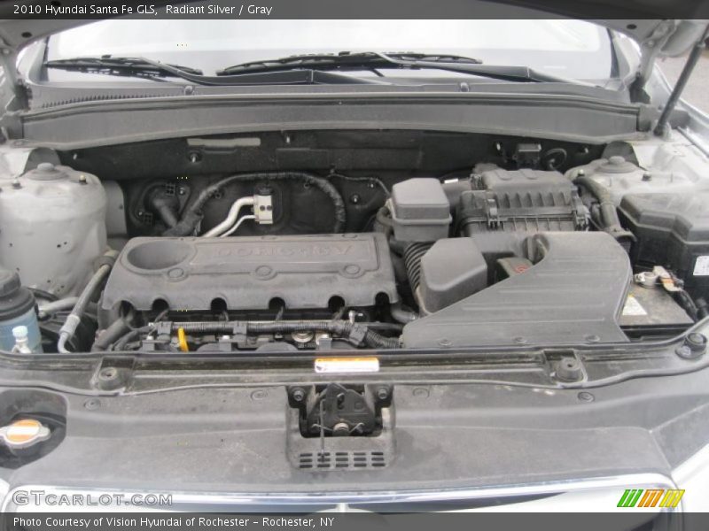 Radiant Silver / Gray 2010 Hyundai Santa Fe GLS