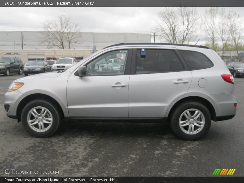 Radiant Silver / Gray 2010 Hyundai Santa Fe GLS