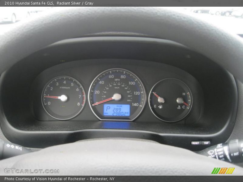 Radiant Silver / Gray 2010 Hyundai Santa Fe GLS