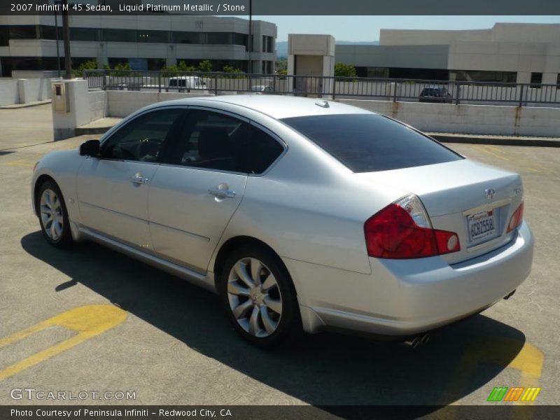 Liquid Platinum Metallic / Stone 2007 Infiniti M 45 Sedan