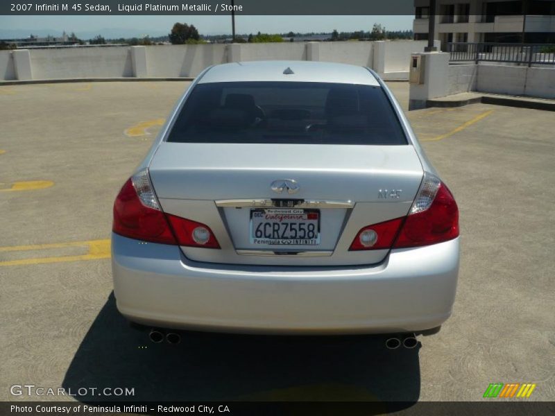 Liquid Platinum Metallic / Stone 2007 Infiniti M 45 Sedan