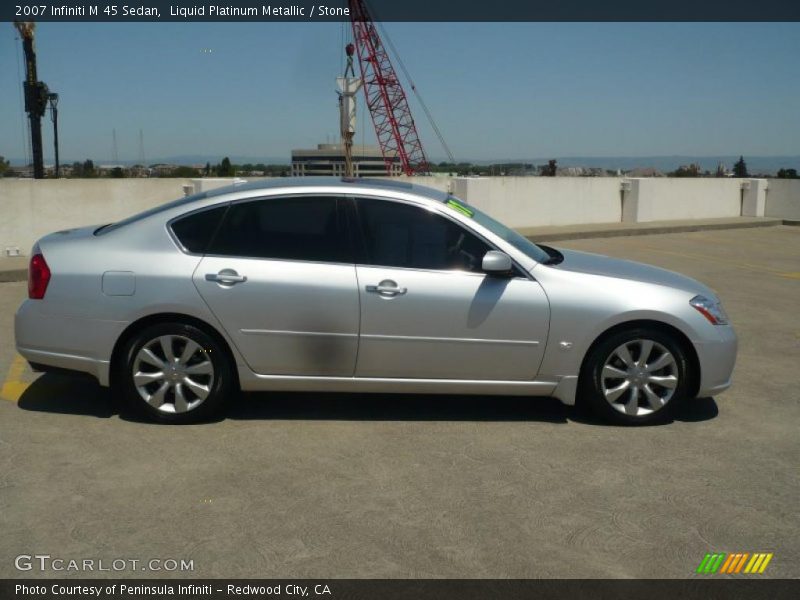 Liquid Platinum Metallic / Stone 2007 Infiniti M 45 Sedan