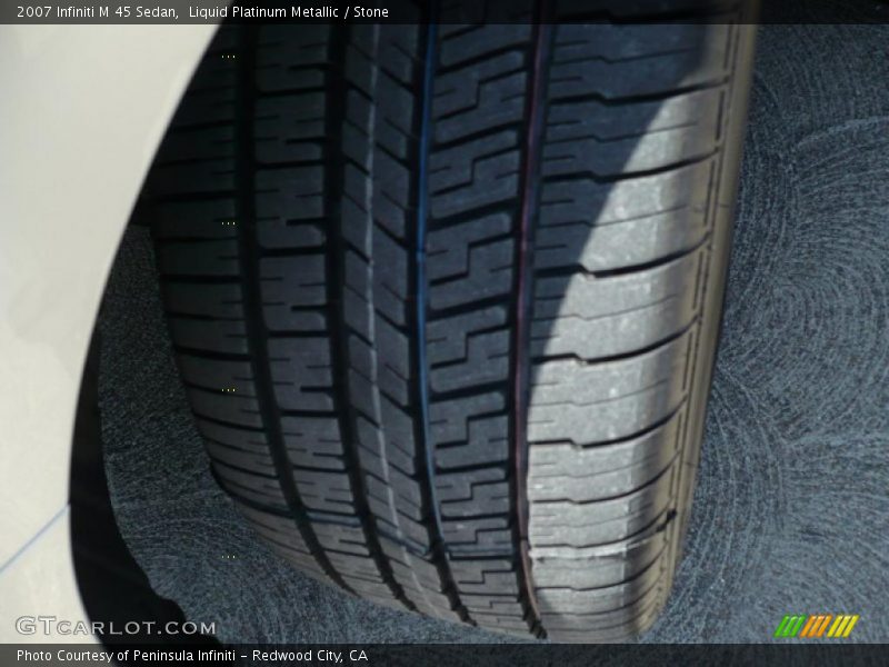Liquid Platinum Metallic / Stone 2007 Infiniti M 45 Sedan