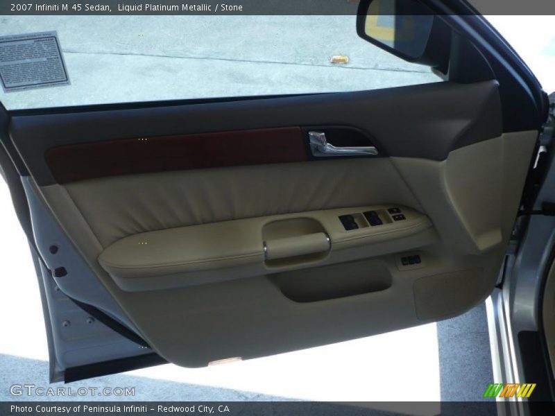 Liquid Platinum Metallic / Stone 2007 Infiniti M 45 Sedan