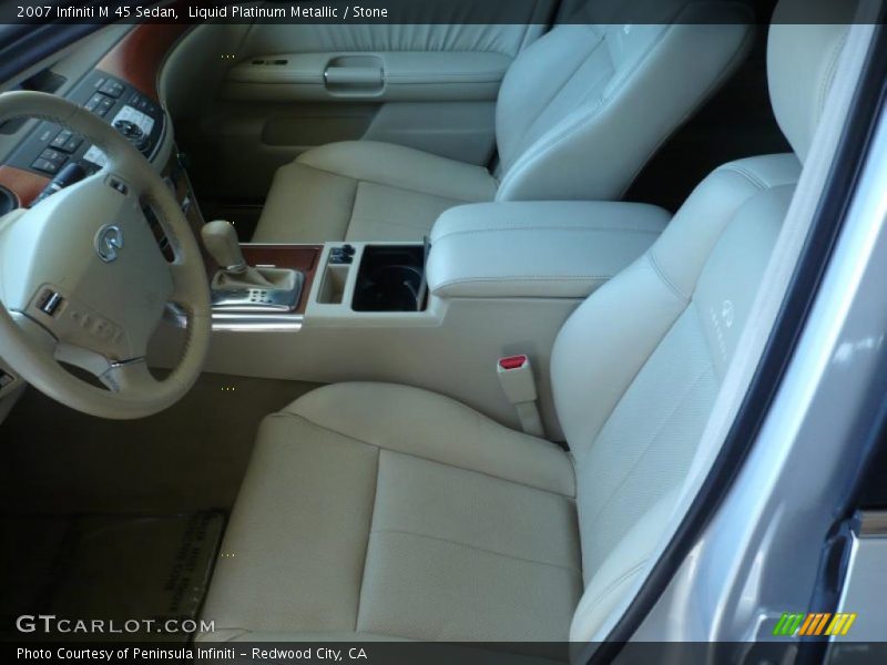 Liquid Platinum Metallic / Stone 2007 Infiniti M 45 Sedan
