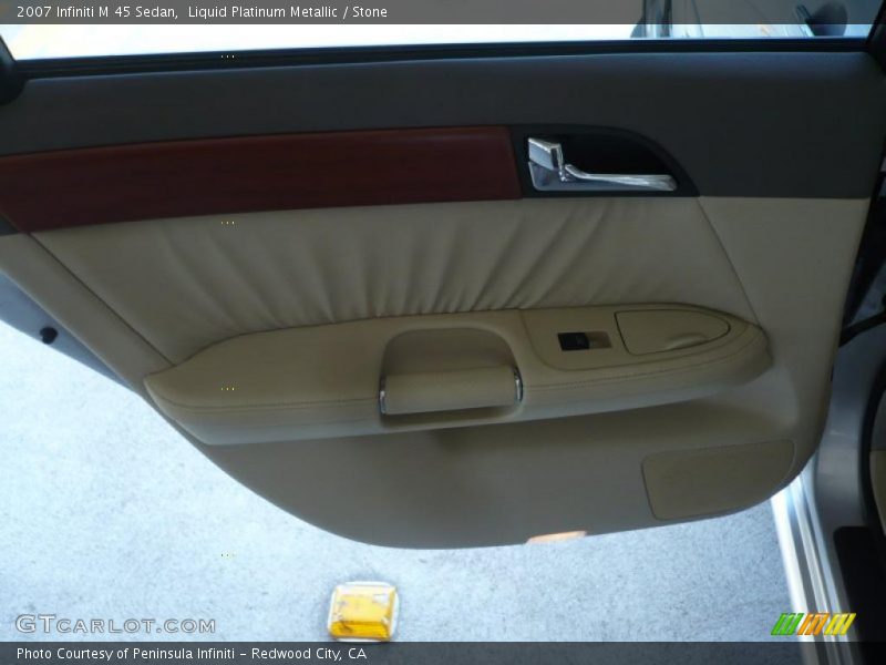 Liquid Platinum Metallic / Stone 2007 Infiniti M 45 Sedan