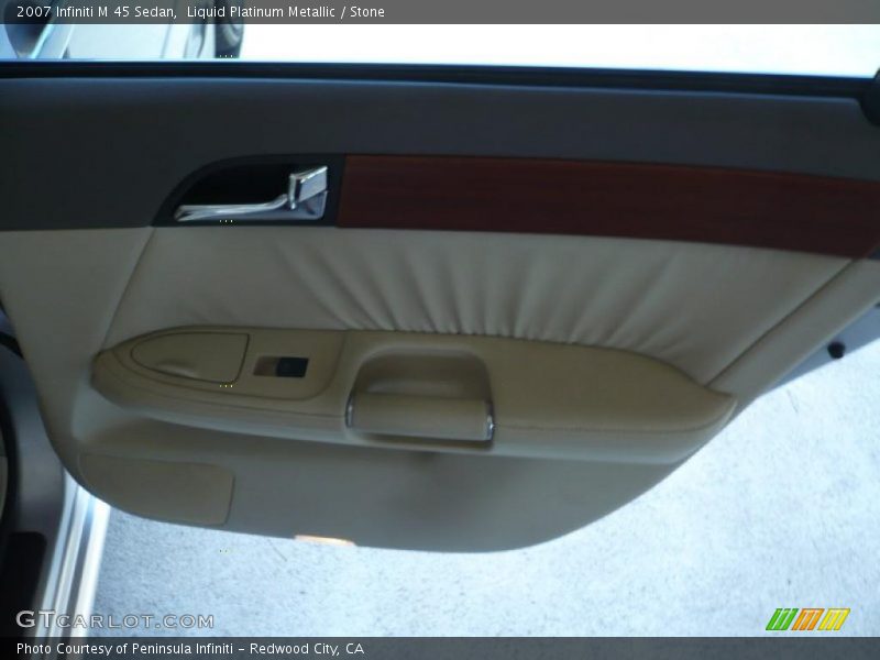 Liquid Platinum Metallic / Stone 2007 Infiniti M 45 Sedan