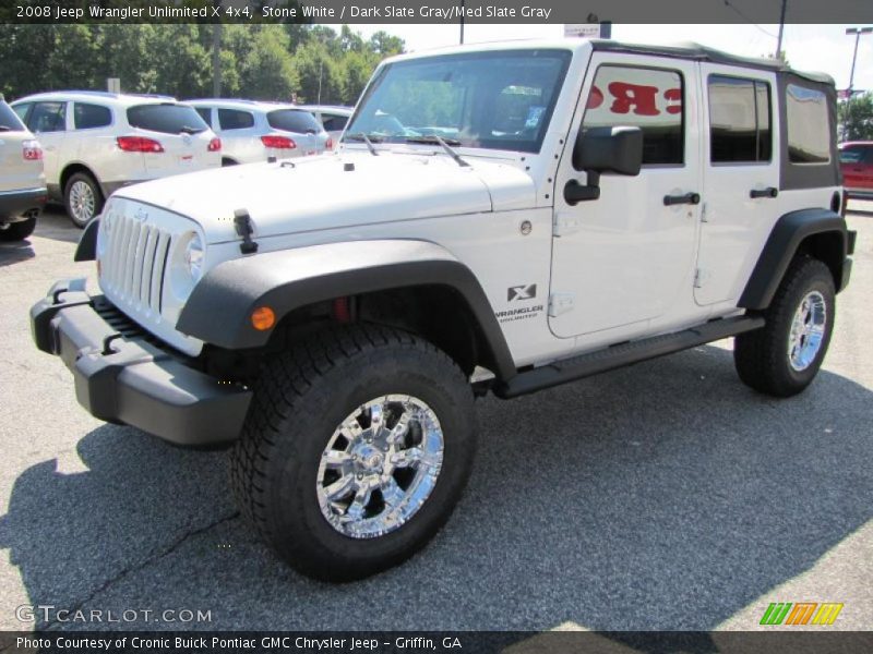 Stone White / Dark Slate Gray/Med Slate Gray 2008 Jeep Wrangler Unlimited X 4x4