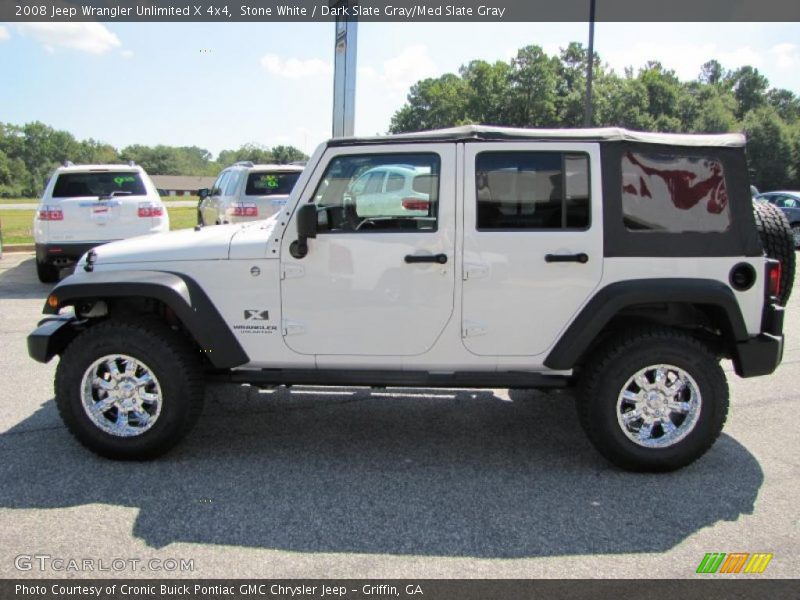 Stone White / Dark Slate Gray/Med Slate Gray 2008 Jeep Wrangler Unlimited X 4x4