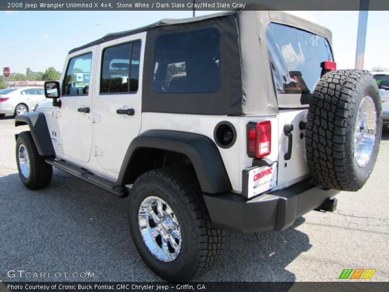 Stone White / Dark Slate Gray/Med Slate Gray 2008 Jeep Wrangler Unlimited X 4x4