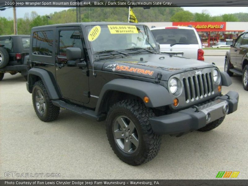 Black / Dark Slate Gray/Medium Slate Gray 2010 Jeep Wrangler Sport Mountain Edition 4x4