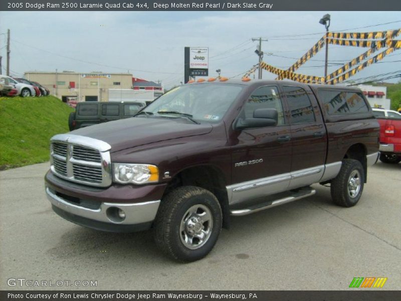 Deep Molten Red Pearl / Dark Slate Gray 2005 Dodge Ram 2500 Laramie Quad Cab 4x4