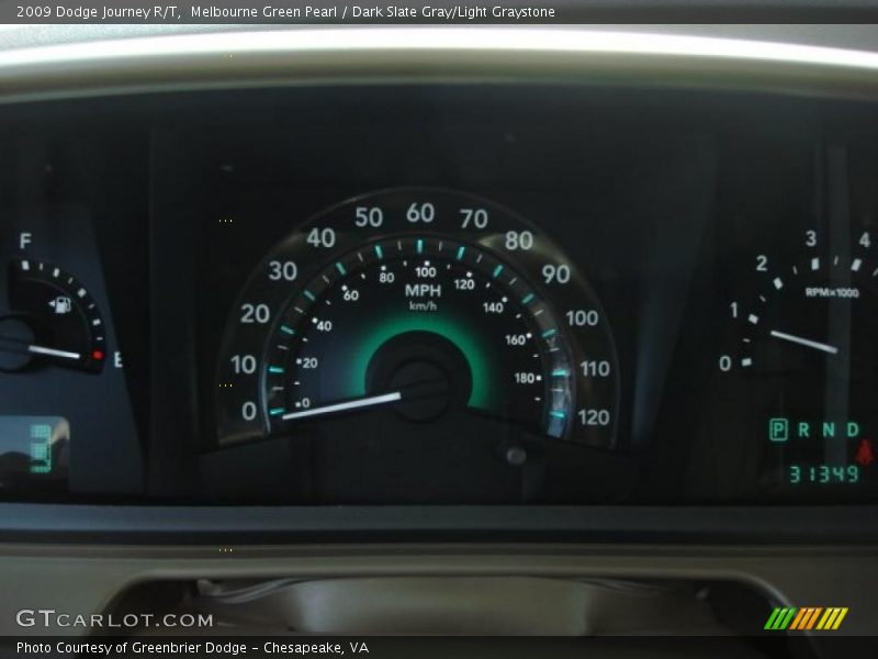 Melbourne Green Pearl / Dark Slate Gray/Light Graystone 2009 Dodge Journey R/T