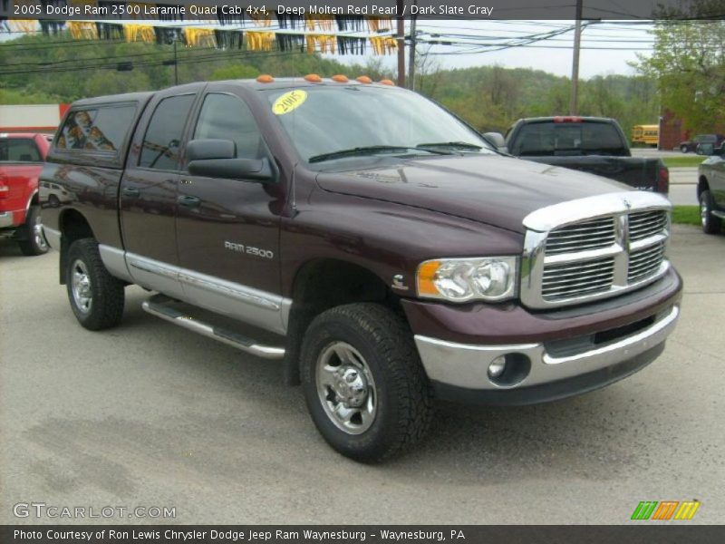 Deep Molten Red Pearl / Dark Slate Gray 2005 Dodge Ram 2500 Laramie Quad Cab 4x4