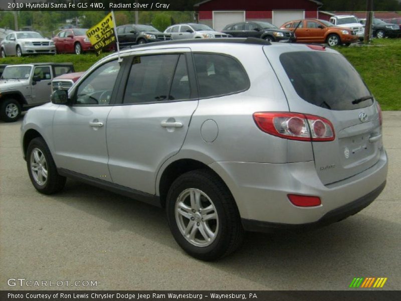 Radiant Silver / Gray 2010 Hyundai Santa Fe GLS 4WD