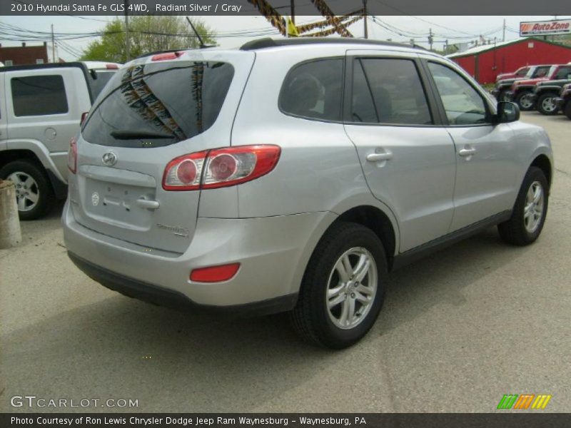 Radiant Silver / Gray 2010 Hyundai Santa Fe GLS 4WD