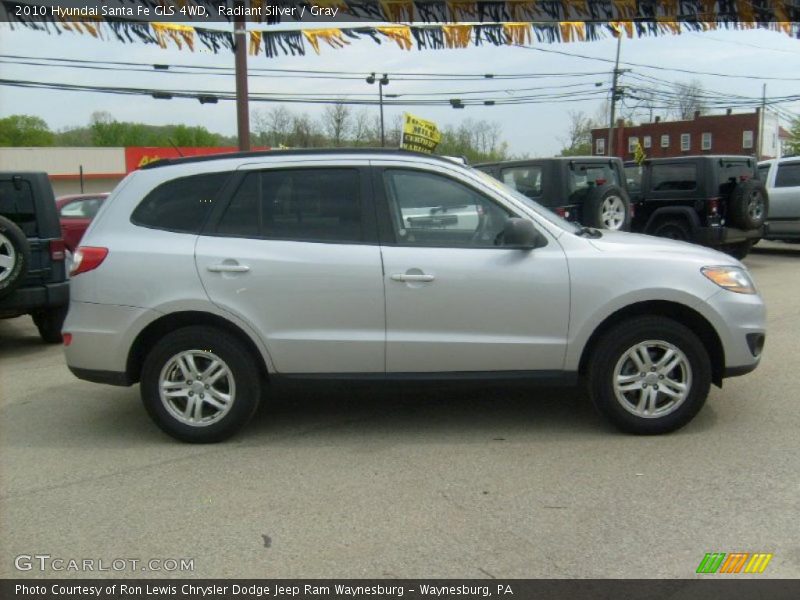 Radiant Silver / Gray 2010 Hyundai Santa Fe GLS 4WD