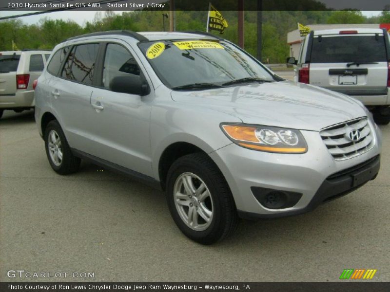 Radiant Silver / Gray 2010 Hyundai Santa Fe GLS 4WD