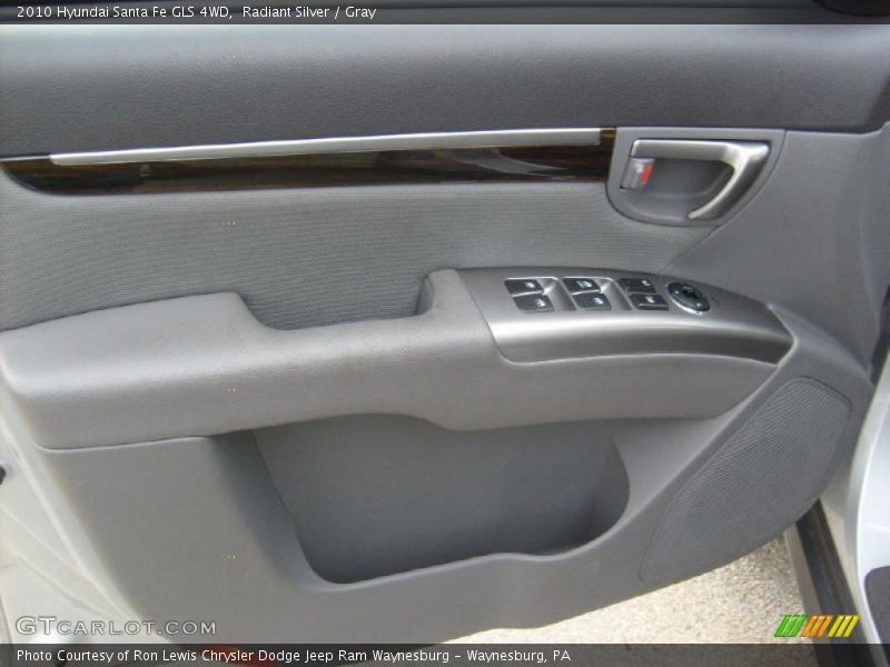 Radiant Silver / Gray 2010 Hyundai Santa Fe GLS 4WD