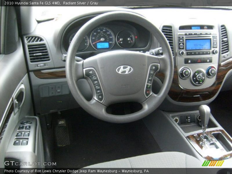 Radiant Silver / Gray 2010 Hyundai Santa Fe GLS 4WD