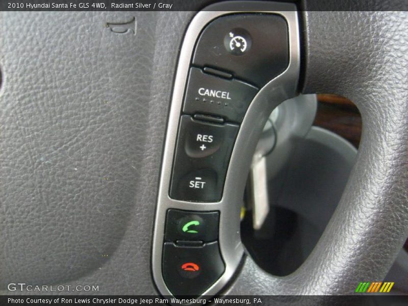 Radiant Silver / Gray 2010 Hyundai Santa Fe GLS 4WD