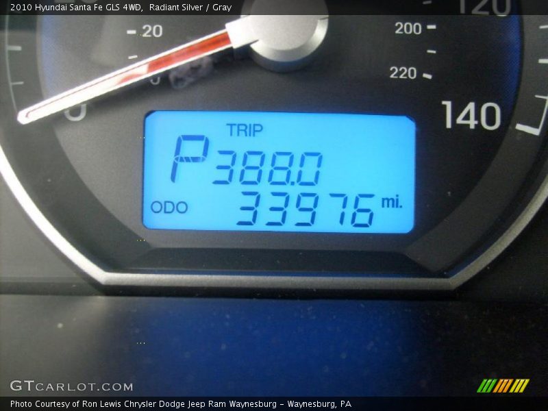 Radiant Silver / Gray 2010 Hyundai Santa Fe GLS 4WD