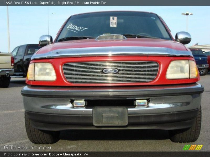 Bright Red / Medium Prairie Tan 1998 Ford F150 Lariat SuperCab