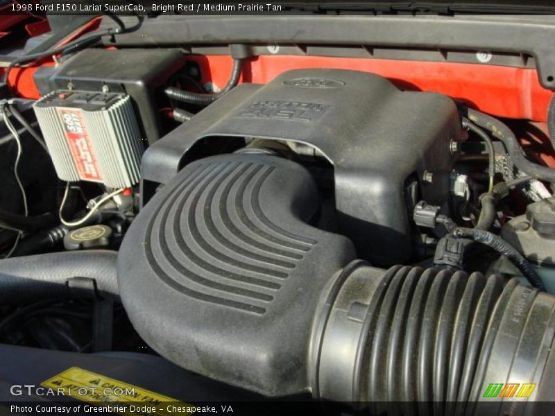 Bright Red / Medium Prairie Tan 1998 Ford F150 Lariat SuperCab