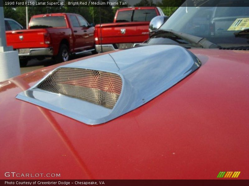 Bright Red / Medium Prairie Tan 1998 Ford F150 Lariat SuperCab