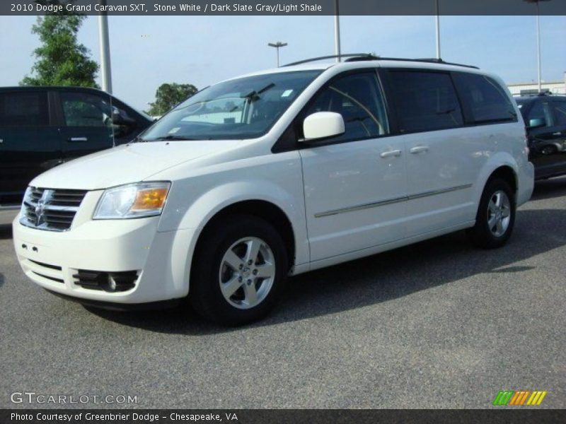 Stone White / Dark Slate Gray/Light Shale 2010 Dodge Grand Caravan SXT
