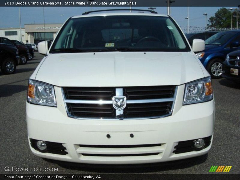 Stone White / Dark Slate Gray/Light Shale 2010 Dodge Grand Caravan SXT