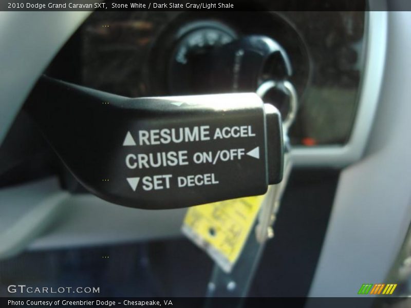 Stone White / Dark Slate Gray/Light Shale 2010 Dodge Grand Caravan SXT