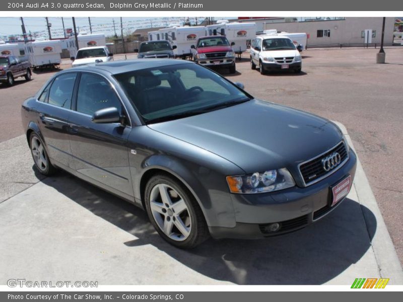 Dolphin Grey Metallic / Platinum 2004 Audi A4 3.0 quattro Sedan