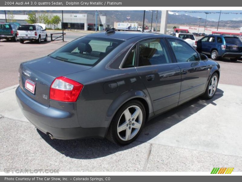 Dolphin Grey Metallic / Platinum 2004 Audi A4 3.0 quattro Sedan