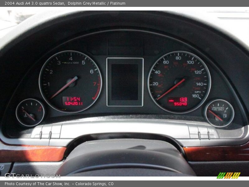Dolphin Grey Metallic / Platinum 2004 Audi A4 3.0 quattro Sedan