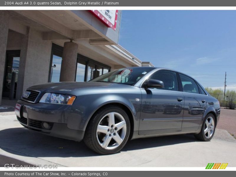 Dolphin Grey Metallic / Platinum 2004 Audi A4 3.0 quattro Sedan