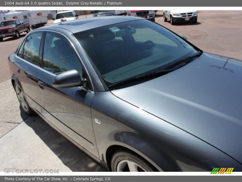 Dolphin Grey Metallic / Platinum 2004 Audi A4 3.0 quattro Sedan