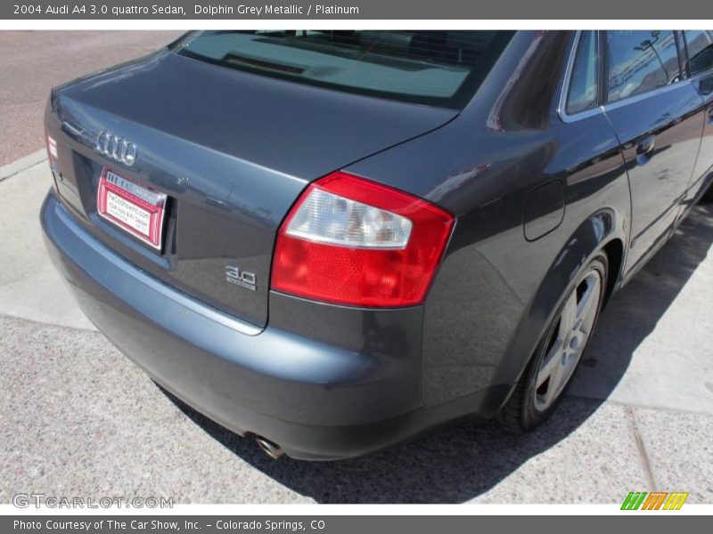 Dolphin Grey Metallic / Platinum 2004 Audi A4 3.0 quattro Sedan