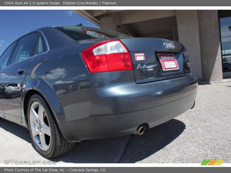 Dolphin Grey Metallic / Platinum 2004 Audi A4 3.0 quattro Sedan