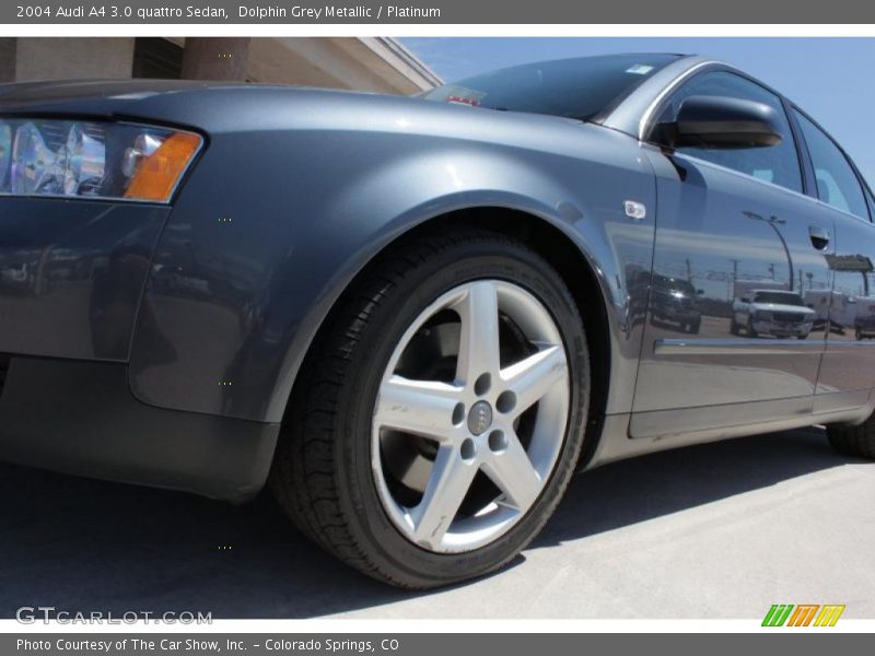 Dolphin Grey Metallic / Platinum 2004 Audi A4 3.0 quattro Sedan