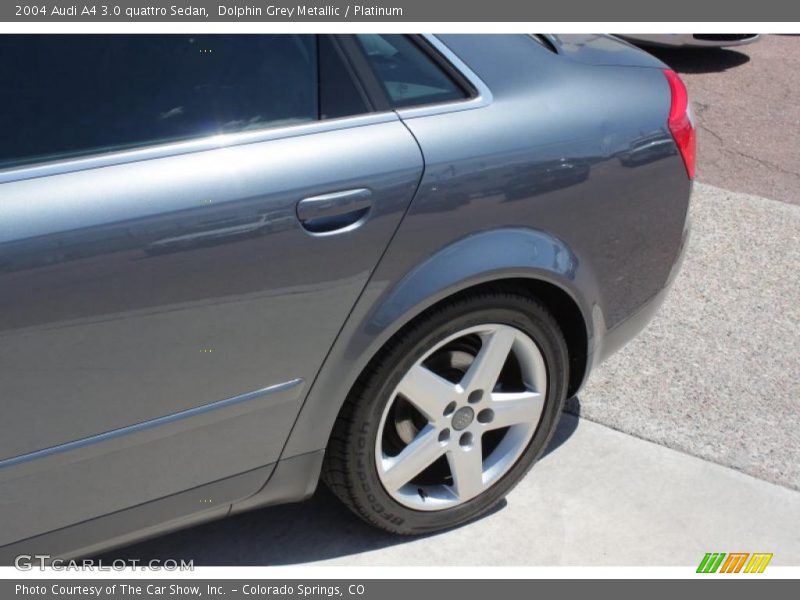 Dolphin Grey Metallic / Platinum 2004 Audi A4 3.0 quattro Sedan