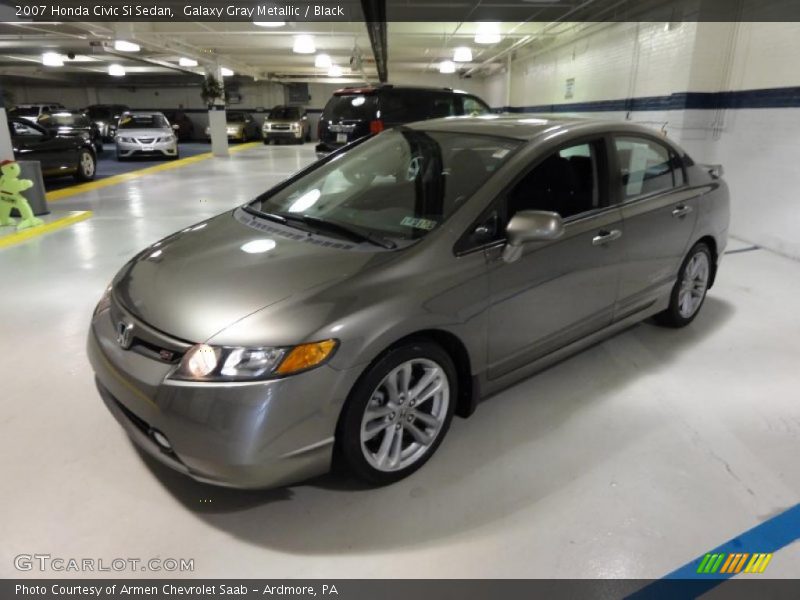 Galaxy Gray Metallic / Black 2007 Honda Civic Si Sedan