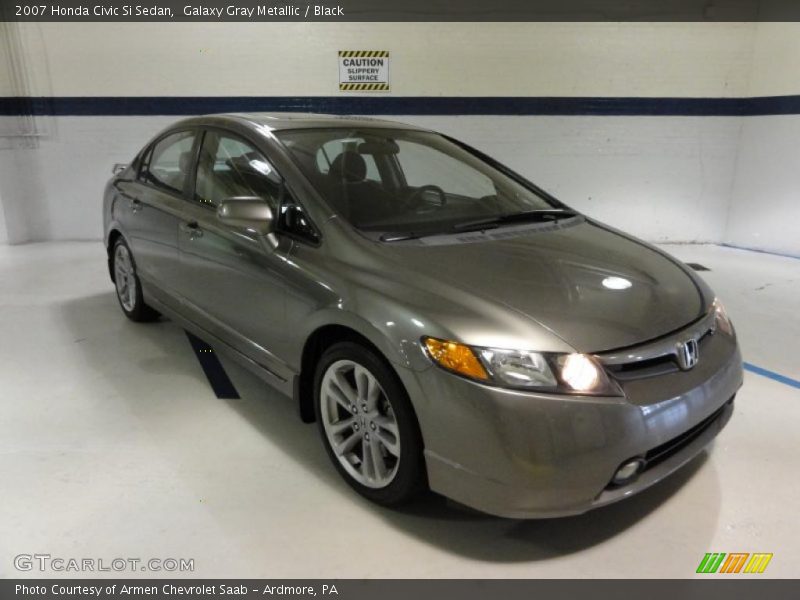 Galaxy Gray Metallic / Black 2007 Honda Civic Si Sedan