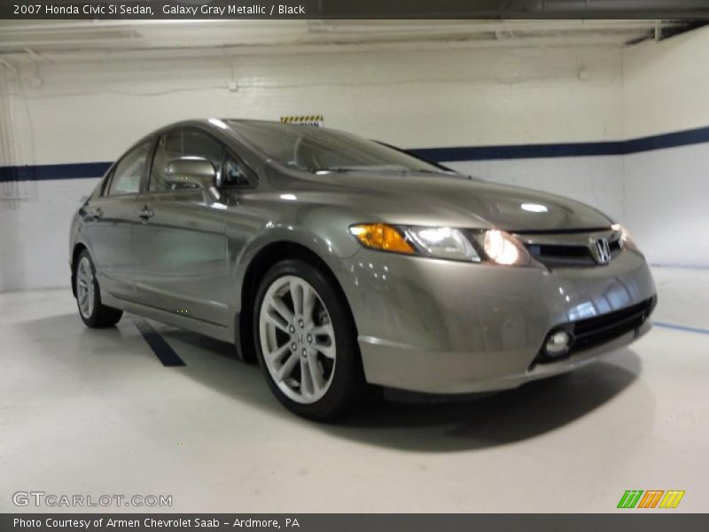 Galaxy Gray Metallic / Black 2007 Honda Civic Si Sedan